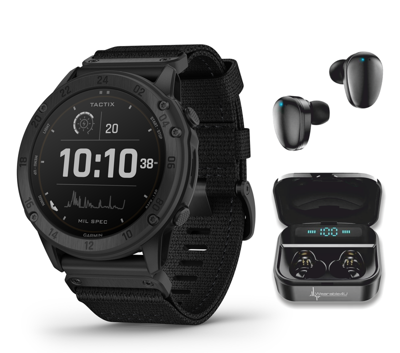 Garmin tactix Delta Solar with Ballistics Solar-Powered Tactical Smartwatch with Wearable4U  Bundle