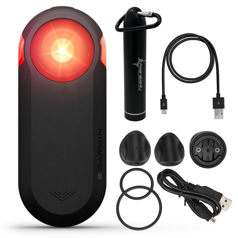 Garmin Varia RTL515 Cycling Rearview Radar with Visual and Audible Alerts for Vehicles with Wearable4U Bundle