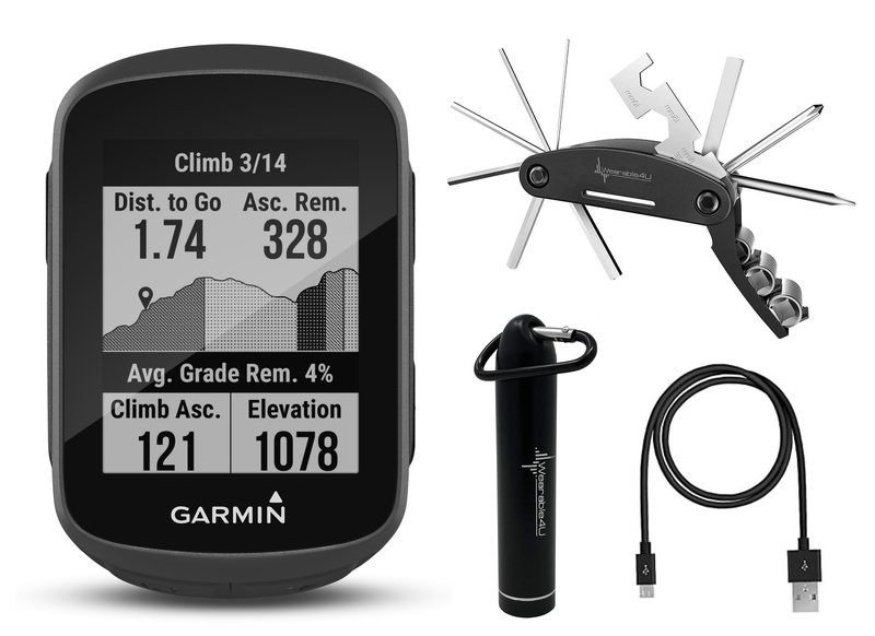 Garmin Edge 130 Plus, GPS Cycling/Bike Computer with Power Bank and Cycling MultiTool Bundle