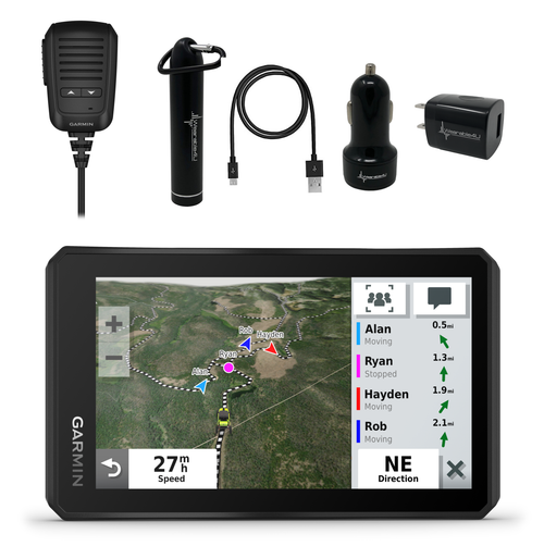 Garmin Tread Powersport Offroad Navigator with Group Ride Radio (010-02406-00) and Wearable4U Power Pack Bundle