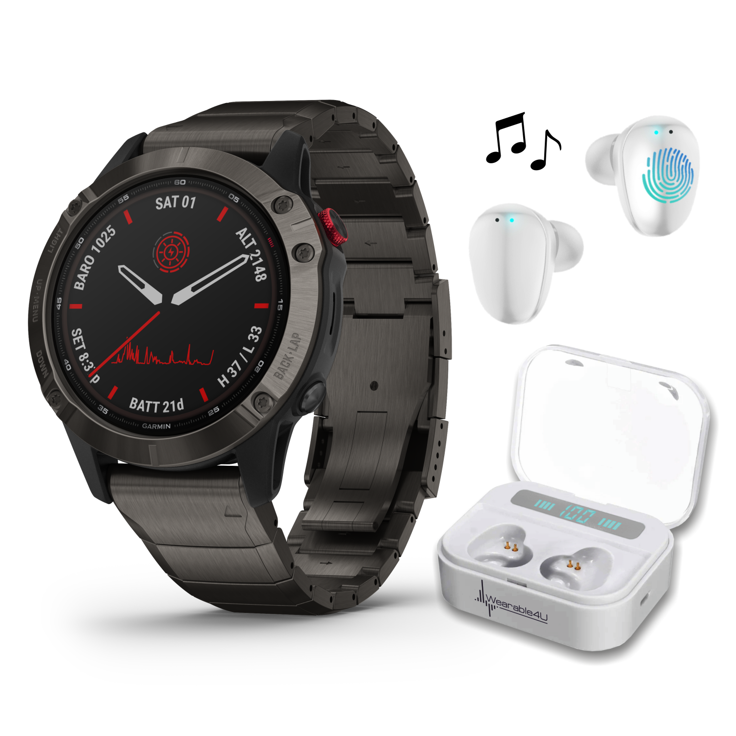 Slate Gray Garmin Fenix Pro Solar Carbon Garmin Fenix Pro Solar