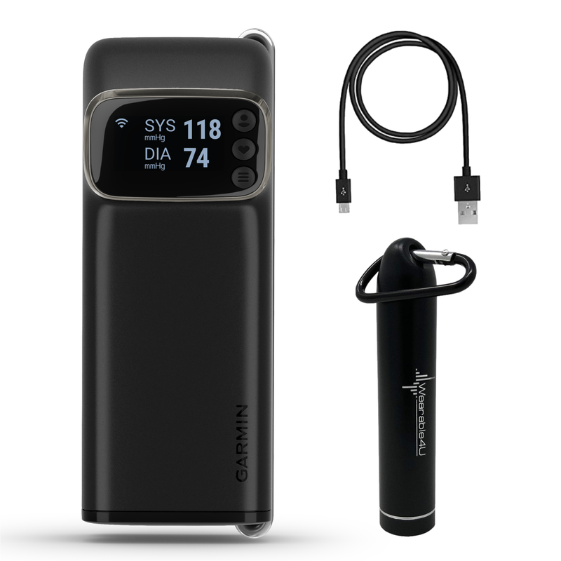Garmin Index BPM, Smart Blood Pressure Monitor with Wearable4U Power Bank