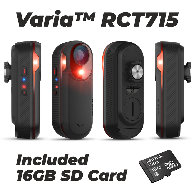 Garmin Varia RCT715 Bicycle Camera with Tail Light, Continuous Recording with Wearable4U Power Bank Bundle