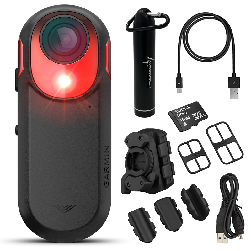 Garmin Varia RCT715 Bicycle Camera with Tail Light, Continuous Recording with Wearable4U Power Bank Bundle