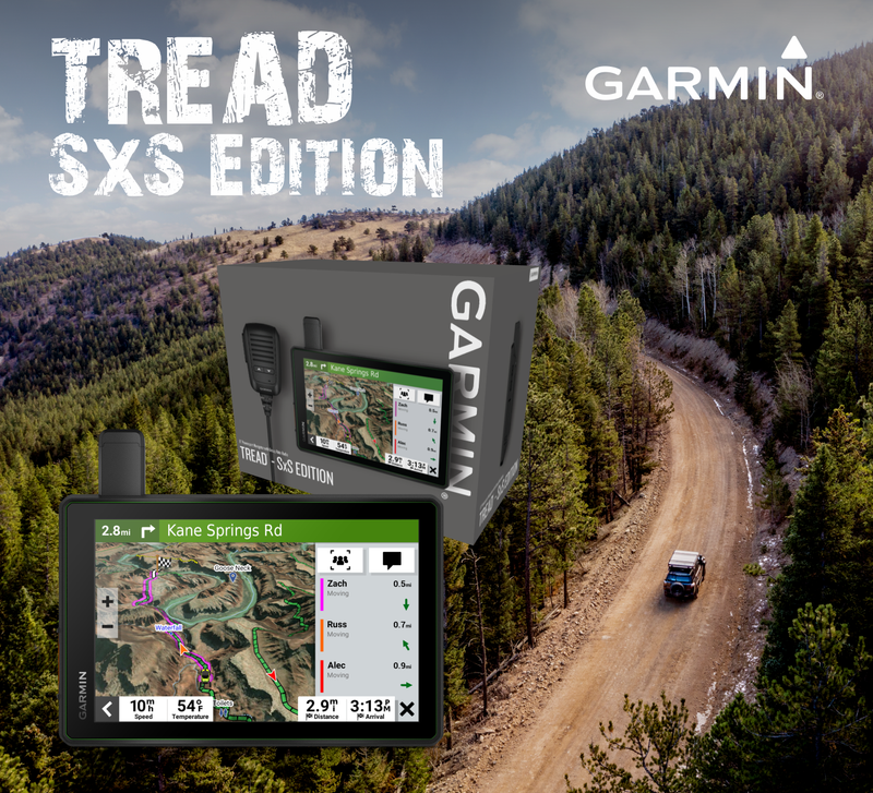 Garmin Tread SxS, GPS Navigator, Ulltrabright Display, Preloaded Topography,Group Ride Radio, inReach Technology with Wearable4U Power Pack Bundle