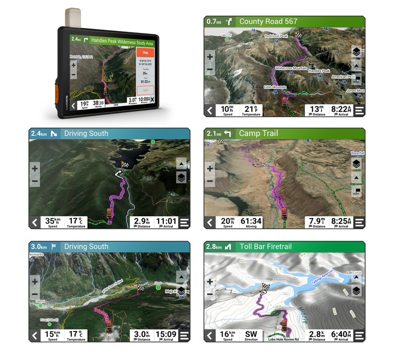 Garmin Tread XL Overland, All-Terrain Navigator, Rugged, Built in Mapping, iOverlander, Ultrabright Display, Large with Wearable4U Power Pack Bundle