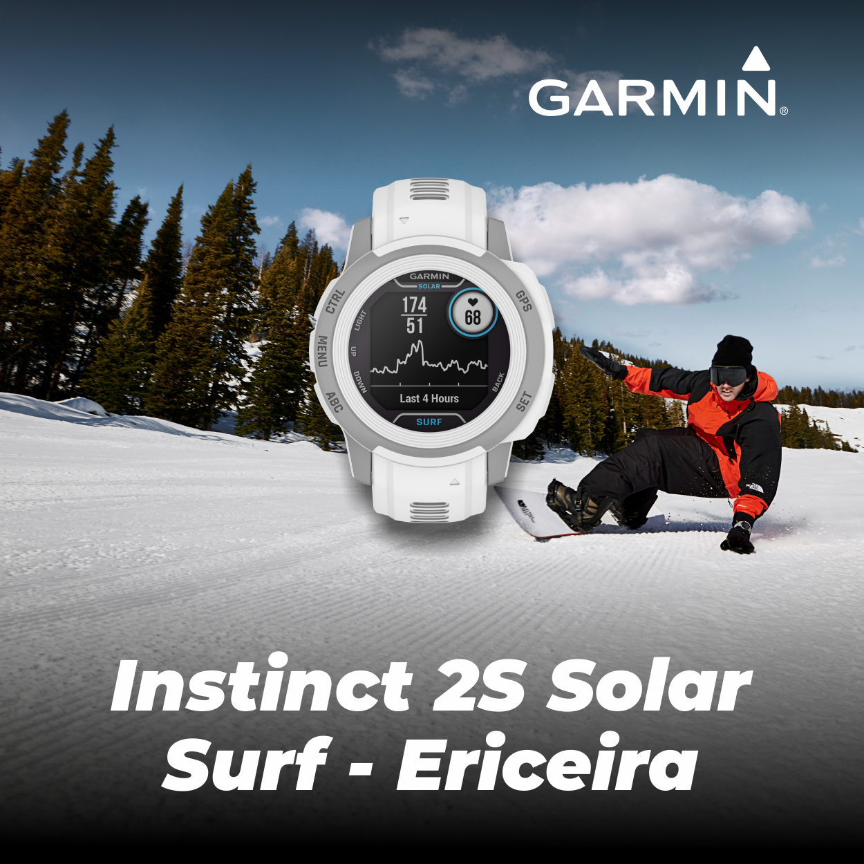 Garmin Instinct 2 Solar GPS Rugged Outdoor Smartwatch, Graphite with Multi-GNSS Support with Wearable4U Black Earbuds Bundle