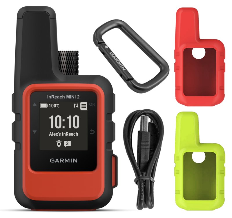Garmin inReach Mini 2 Satellite Communicator with Wearable4U 2 Pack Cases Bundle