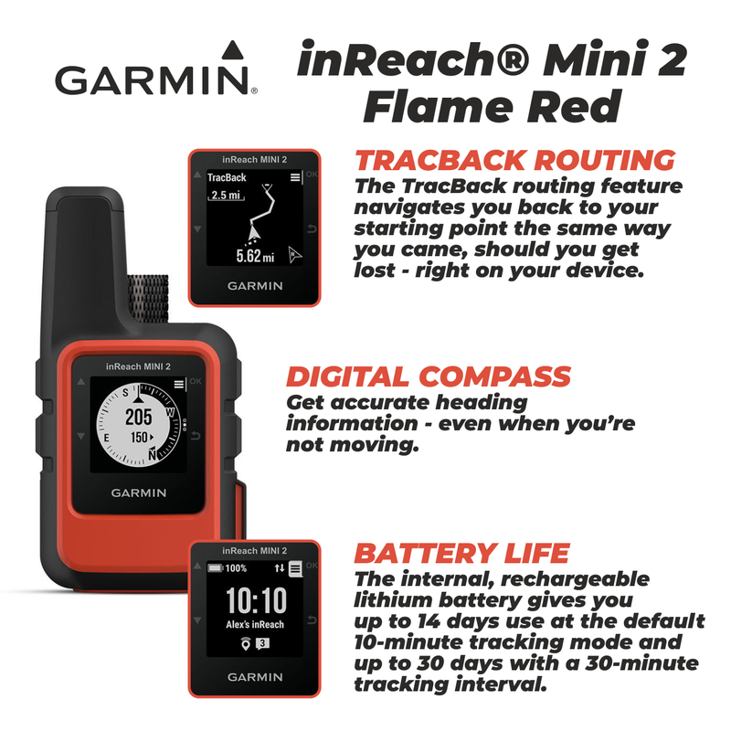 Garmin inReach Mini 2 Satellite Communicator with Wearable4U 2 Pack Cases Bundle
