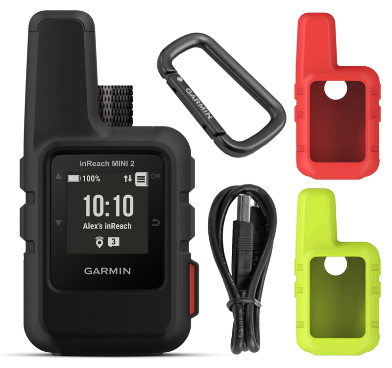 Garmin inReach Mini 2 Satellite Communicator with Wearable4U 2 Pack Cases Bundle