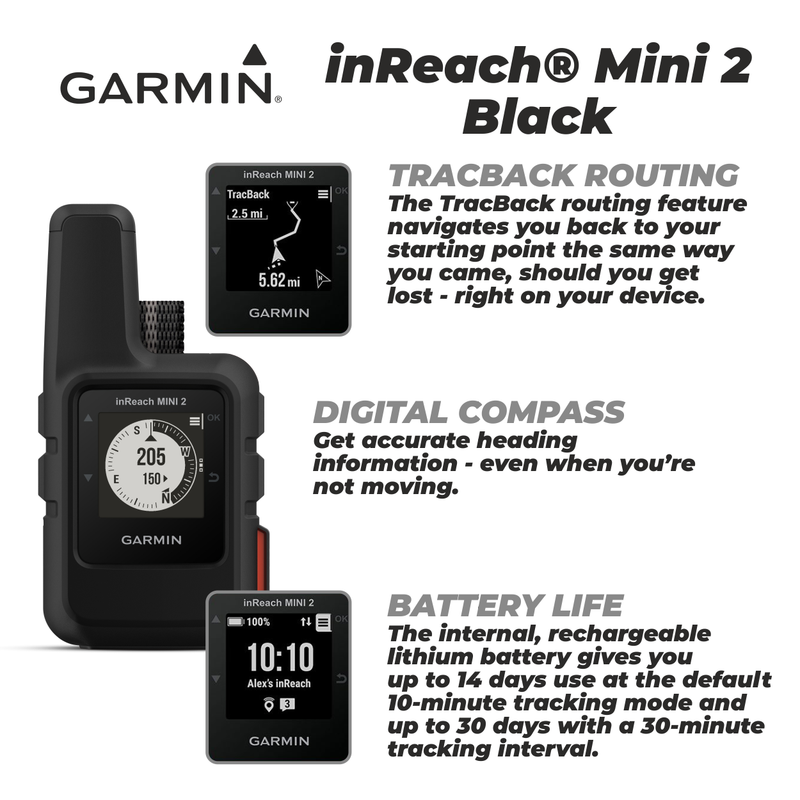 Garmin inReach Mini 2 Satellite Communicator with Wearable4U 2 Pack Cases Bundle
