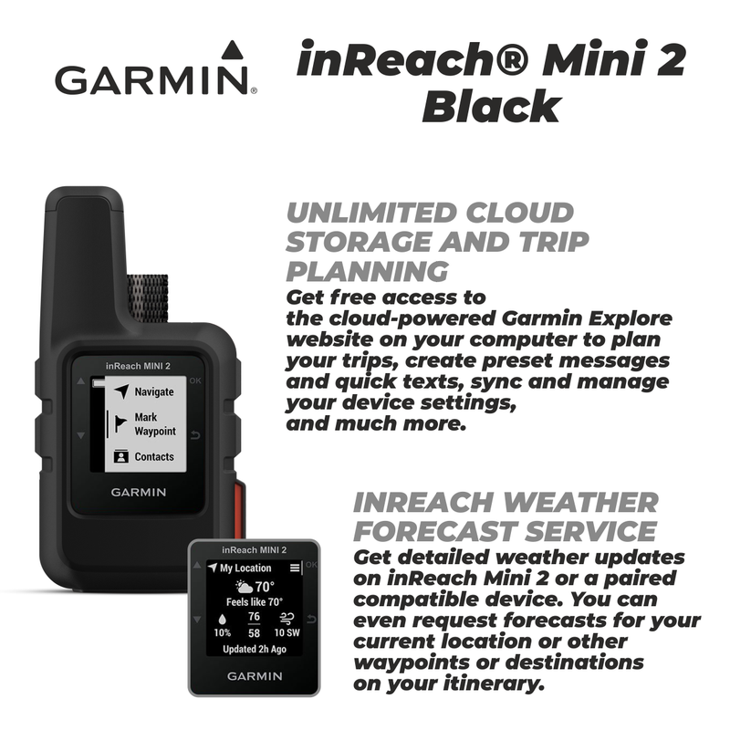Garmin inReach Mini 2 Satellite Communicator with Wearable4U 2 Pack Cases Bundle