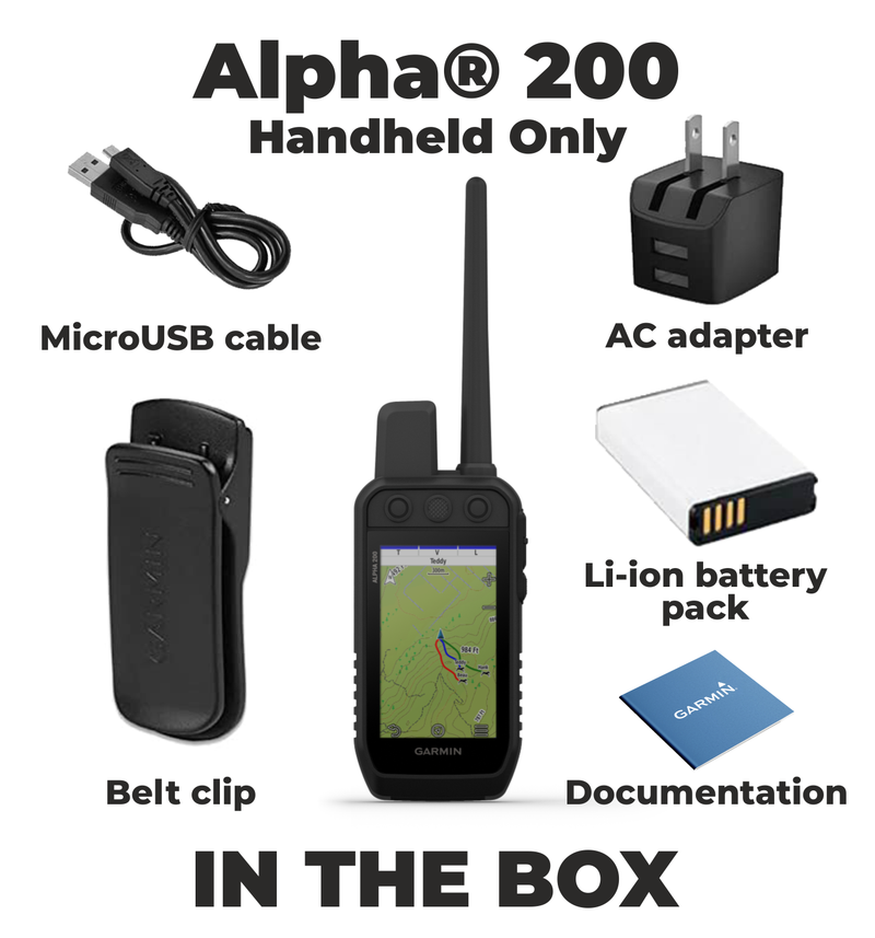 Garmin Alpha 200 Handheld Only, Black, 010-02616-50 Dog Equipment