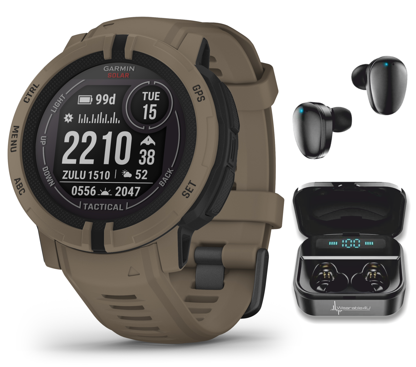 Garmin Instinct 2/2S GPS Rugged Outdoor Smartwatch with Wearable4U