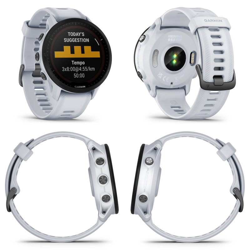 Garmin Forerunner 955 Series GPS Running and Triathlon Smartwatch with Wearable4U EarBuds Bundle