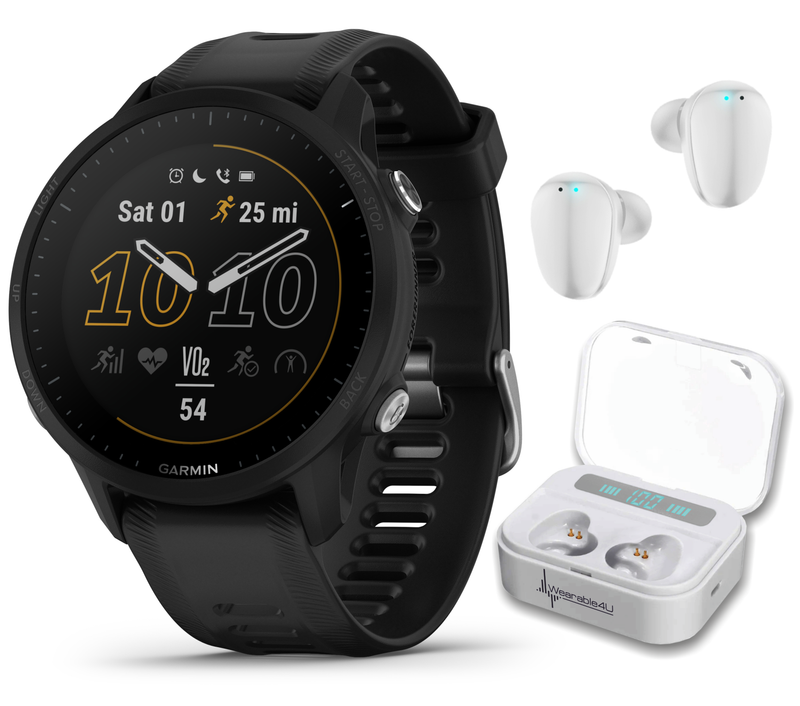 Garmin Forerunner 955 Series GPS Running and Triathlon Smartwatch with Wearable4U EarBuds Bundle