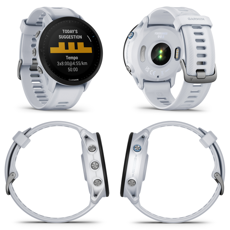 Garmin Forerunner 955 Series GPS Running and Triathlon Smartwatch with Wearable4U EarBuds Bundle