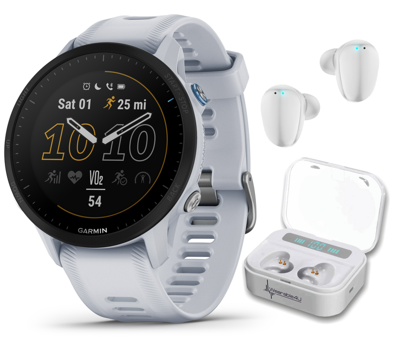 Garmin Forerunner 955 Series GPS Running and Triathlon Smartwatch with Wearable4U EarBuds Bundle