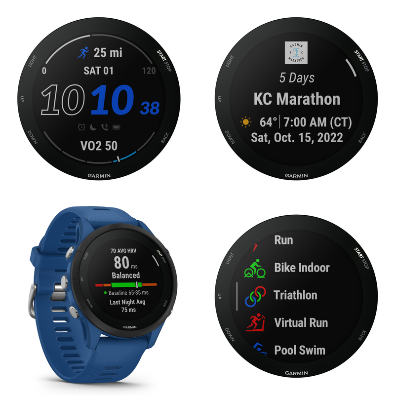 Garmin Forerunner 255 Series GPS Running Smartwatch, 46 mm or 41 mm