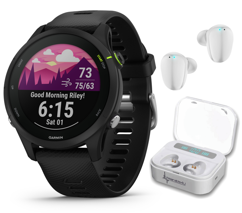 Garmin Forerunner 255 Series GPS Smartwatch, 46 mm or 41 mm with Wearable4U Bundle