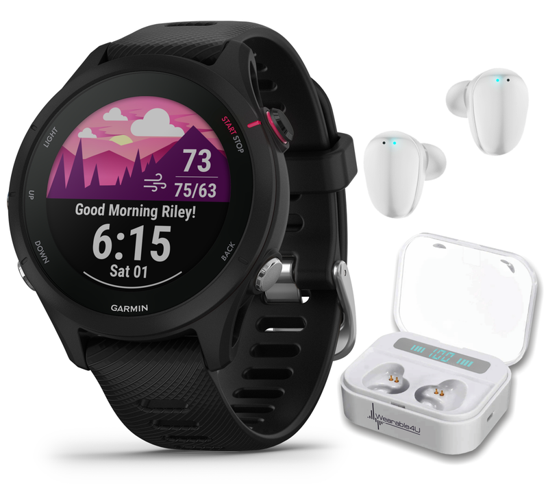Garmin Forerunner 255 Series GPS Smartwatch, 46 mm or 41 mm with Wearable4U Bundle