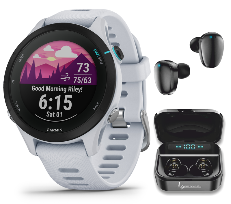 Garmin Forerunner 255 Series GPS Smartwatch, 46 mm or 41 mm with Wearable4U Bundle
