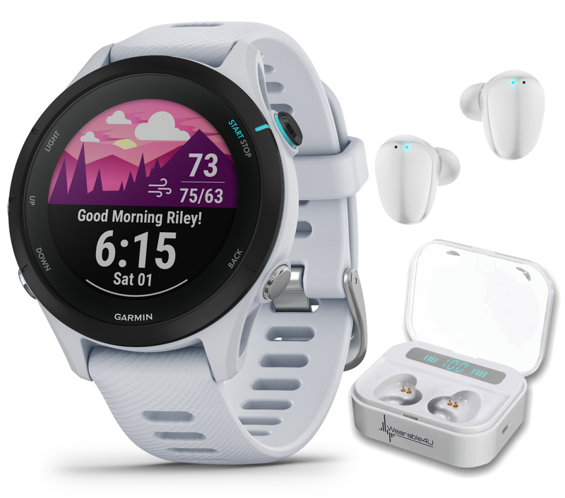 Garmin Forerunner 255 Series GPS Smartwatch, 46 mm or 41 mm with Wearable4U Bundle