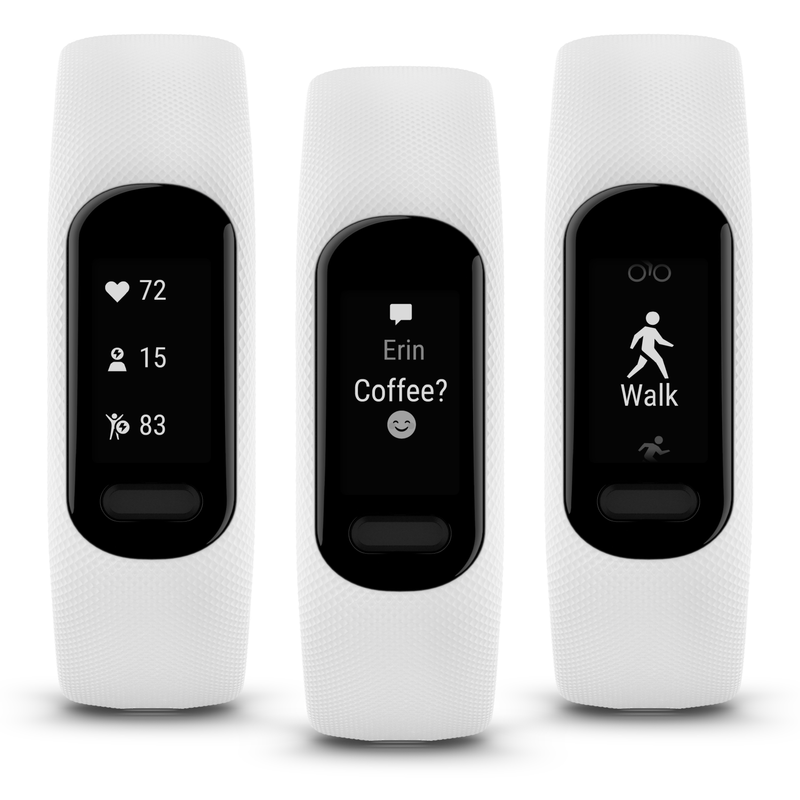 Garmin Vivosmart 5 Smart Fitness and Health Tracker, Black Case with Wearable4U Power Bank Bundle