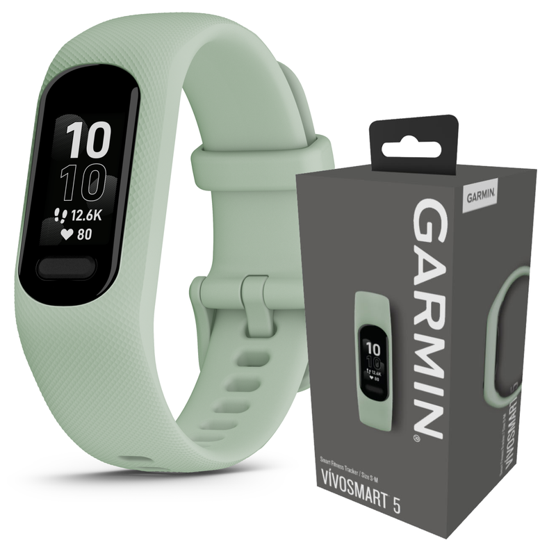 Garmin Vivosmart 5 Smart Fitness and Health Tracker, Black Case with Wearable4U Power Bank Bundle