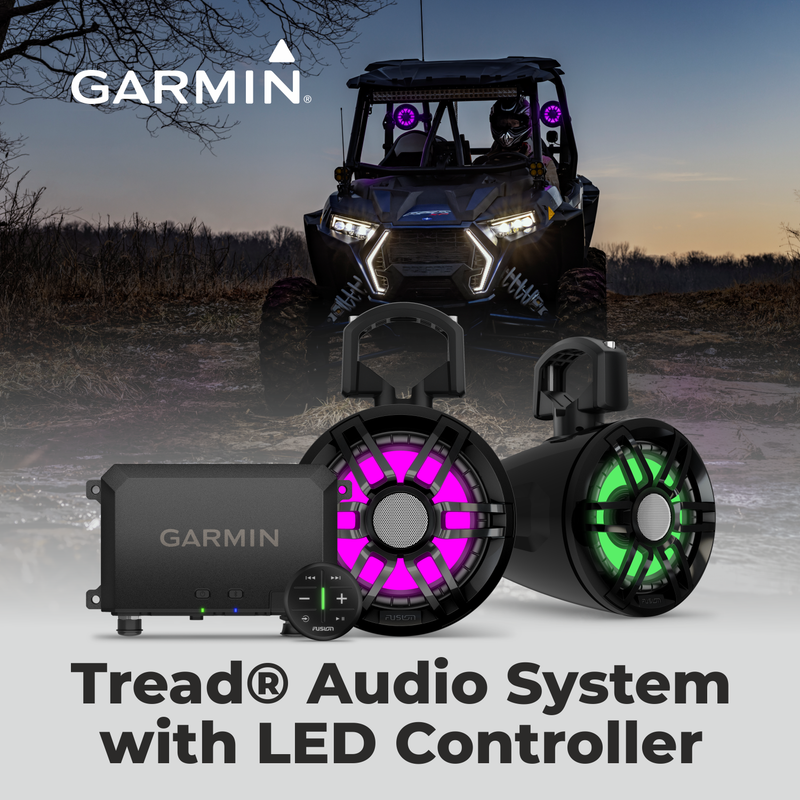 Garmin Tread Audio System with LED Controller and Wearable4U Bundle