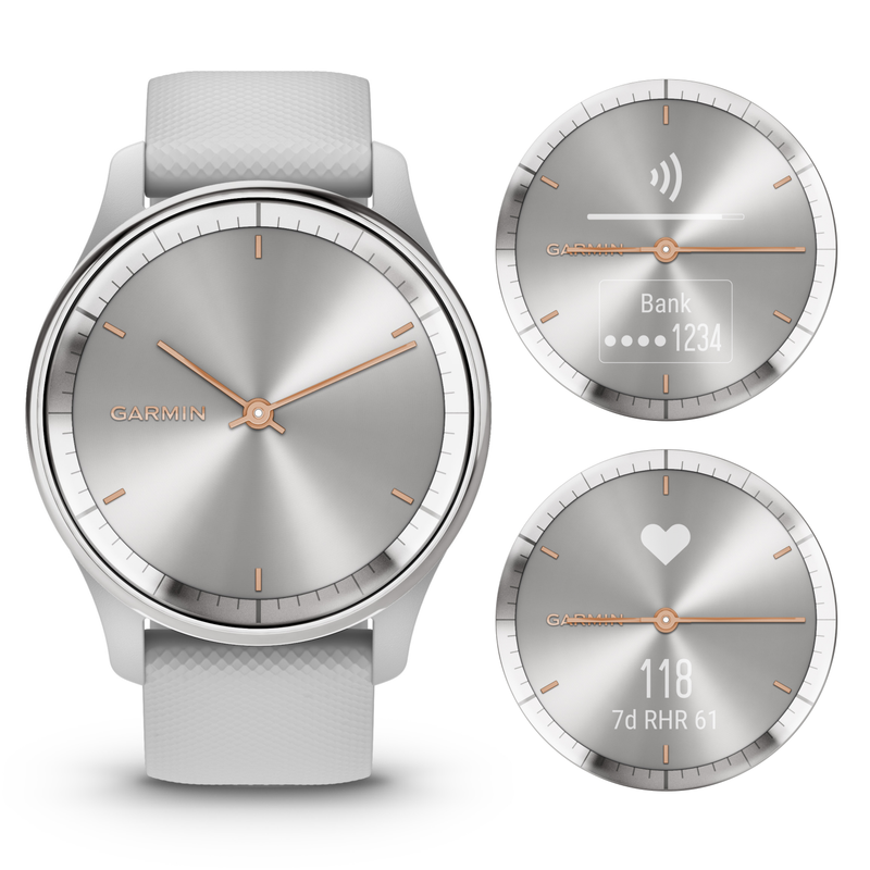 Garmin vivomove Trend 40 mm Hybrid Smartwatch, Hybrid Watch - 2023 Unisex Stylish Analog Fitness Watch with Touchscreen