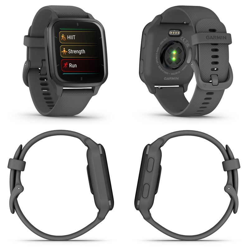 Garmin Venu Sq 2 Series, GPS Smartwatch, Long-Lasting Battery Life, AMOLED Display, Black/Slate