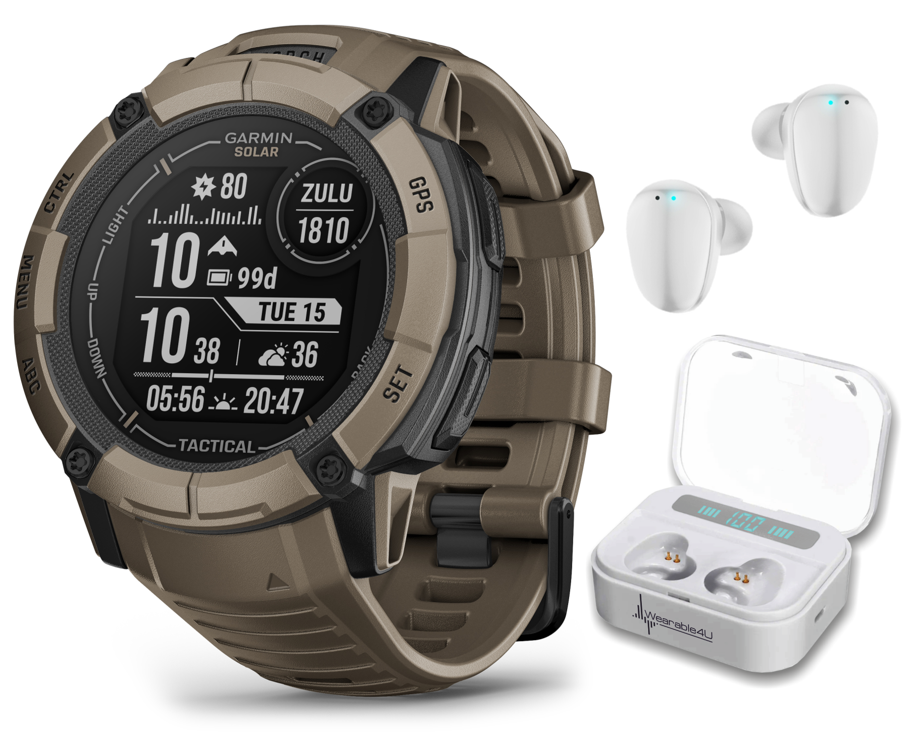 Garmin Instinct 2X Solar Series Rugged GPS Men Smartwatch with