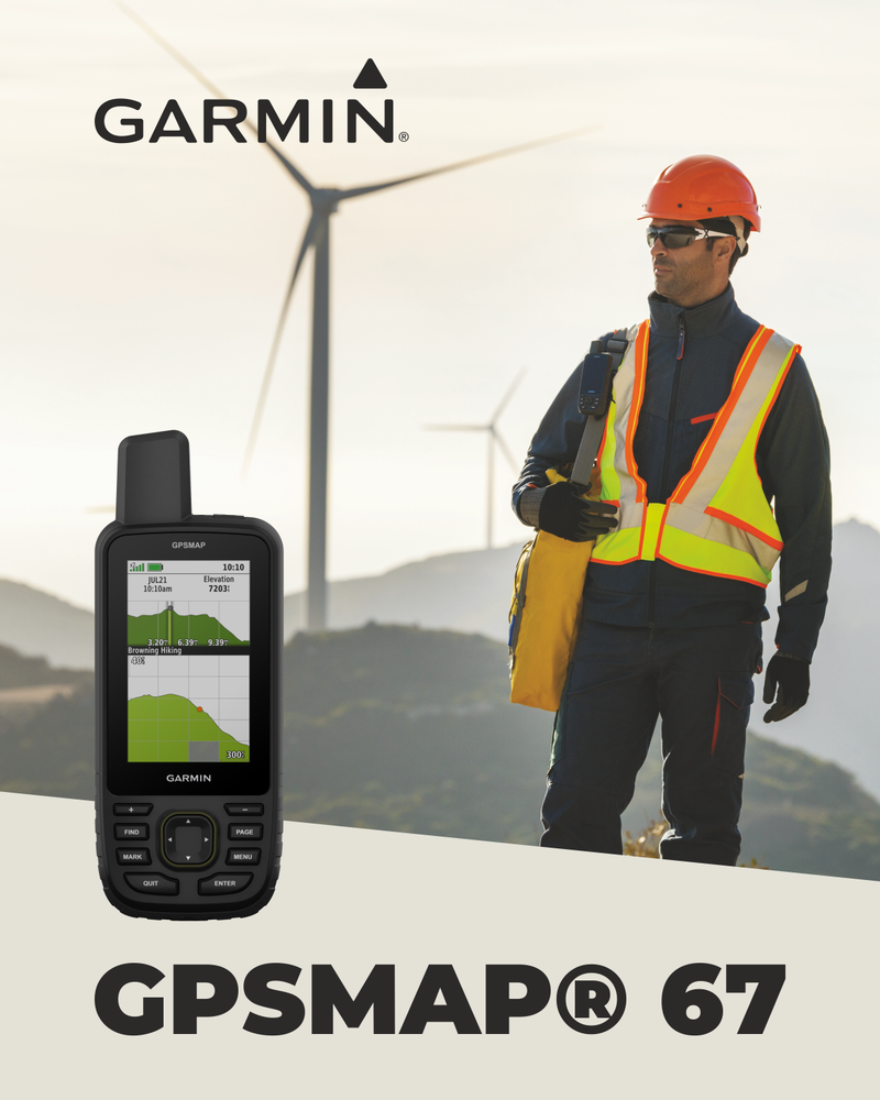 Garmin GPSMAP 67 Rugged GPS Hiking Handheld, Expanded GNSS Support, 3in Display