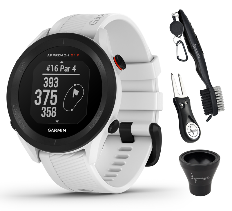 Garmin Approach S12 Premium GPS Golf Watch with Wearable4U Bundle