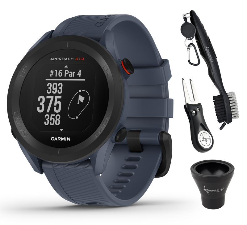 Garmin Approach S12 Premium GPS Golf Watch with Wearable4U Bundle