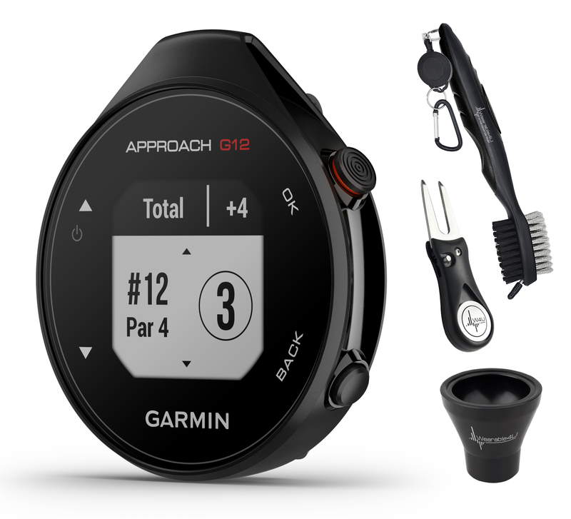 Garmin Approach G12 Premium GPS Golf Rangefinder with Wearable4U Bundle