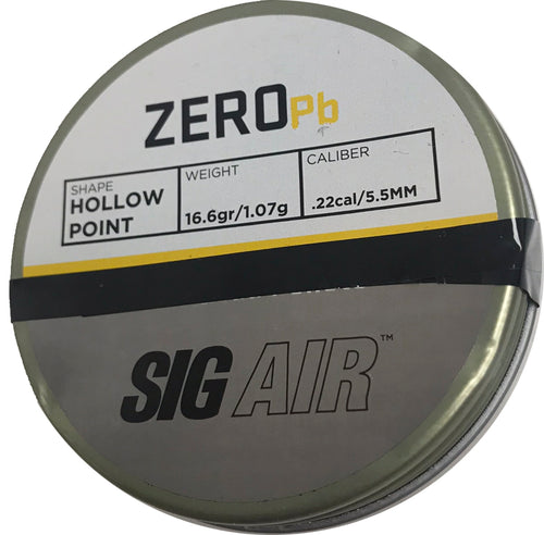 Sіg Sauer .22 Cal Hollow Point Zero 16.66gr 250 Ct. Airgun Pellets (OpenBox)