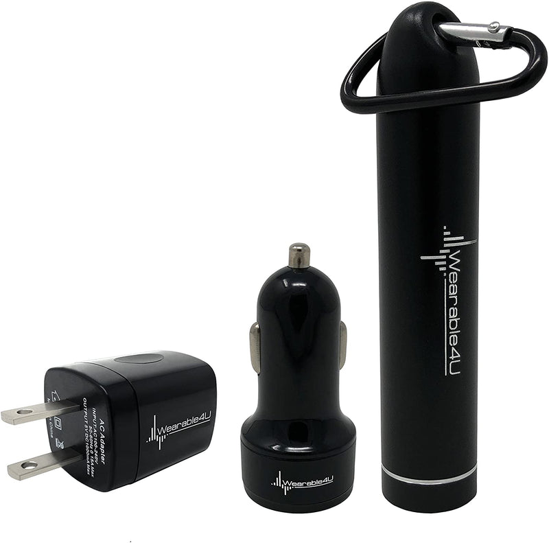 Casio G-Shock Move Digital Black Sport Watch GBD-H1000-1CR with Wearable4U Power Pack Bundle