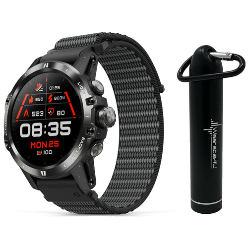 Coros VERTIX GPS Adventure Watch Space Traveler with Heart Rate Monitor, 60h Full GPS Battery, 24/7 Blood Oxygen Monitoring, Sapphire Glass, Barometer, ANT+ & BLE, Strava & Training Peaks  with Included Wearable4U Compact Power Bank Bundle