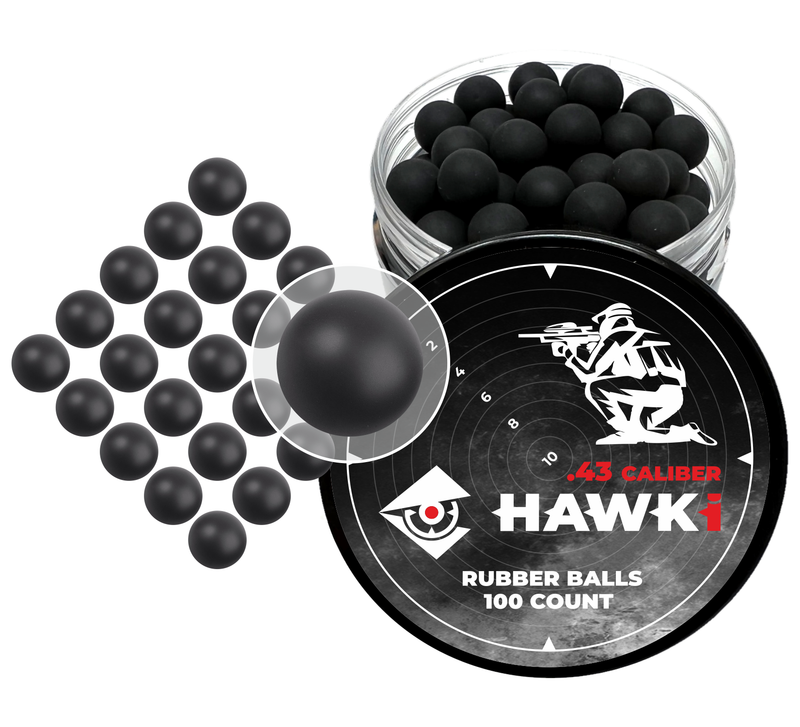 Hawki .43 Caliber Reusable Training Soft Rubber Balls for Paintball Guns