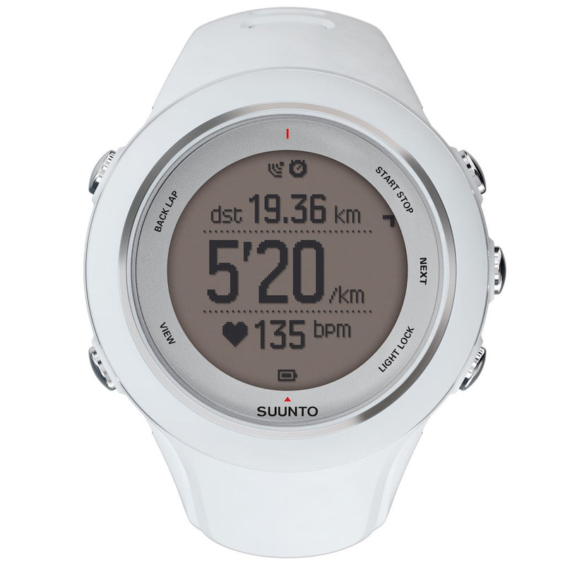 Suunto Ambit3 Sport GPS Multisport Watch white color with white silicone band
