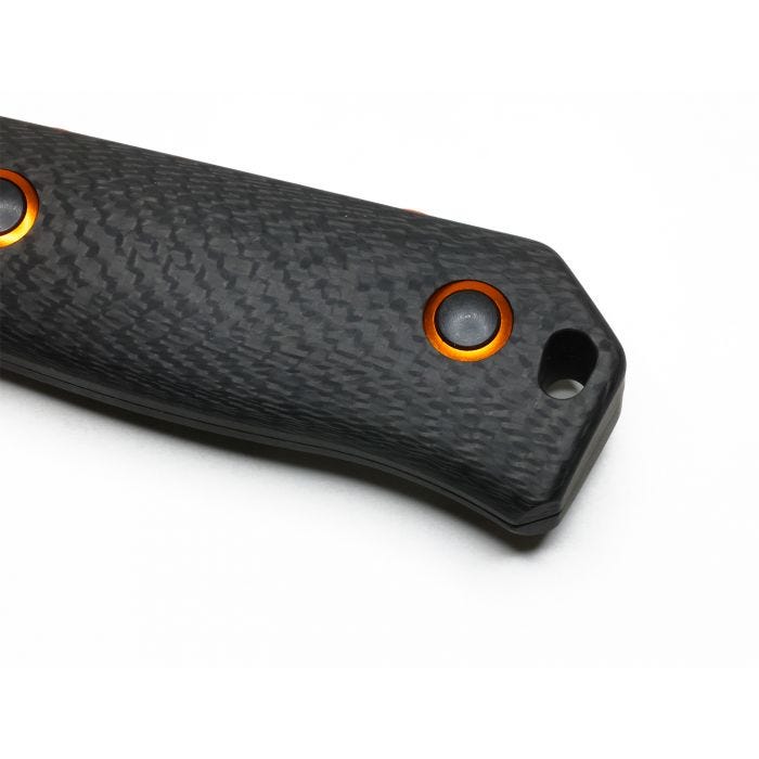Benchmade 15600OR Raghorn Hunting Fixed Blade (4.64" Orange) Plain Edge Carbon Fiber Knife