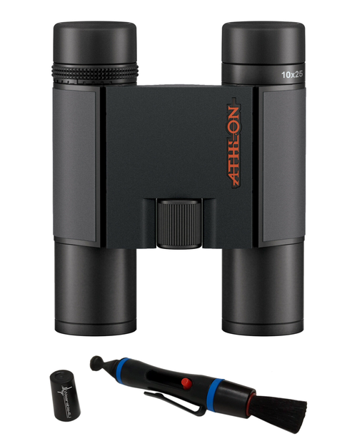 Athlon Midas G2 10×25 UHD Glass Waterproof Binocular with Cleaning Pen Bundle