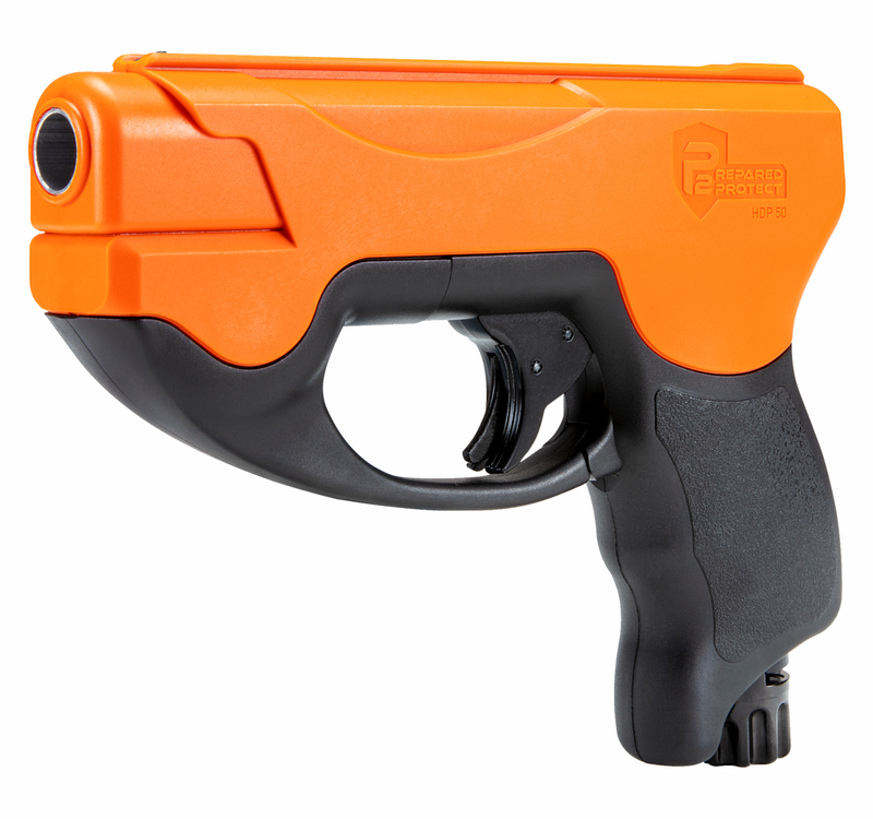 Umarex T4E by P2P HDP Compact .50 Caliber CO2 Pepper Round Pistol (2292304) with Pepper Balls and Rubber Balls and 3x CO2 Tanks or Powder Balls Bundle
