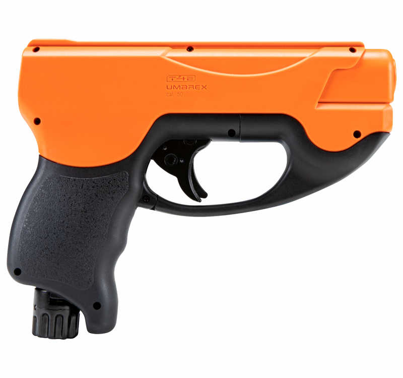 Umarex T4E by P2P HDP Compact .50 Caliber CO2 Pepper Round Pistol (2292304) with Pepper Balls and Rubber Balls and 3x CO2 Tanks or Powder Balls Bundle