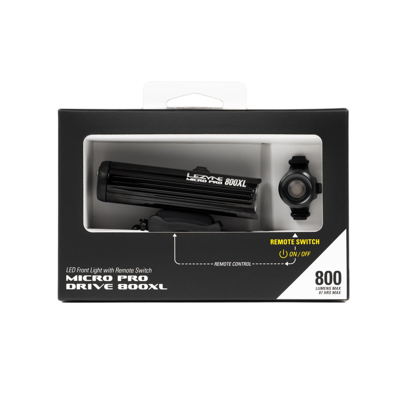 LEZYNE Micro Drive Pro 800XL Headlight Black or Silver
