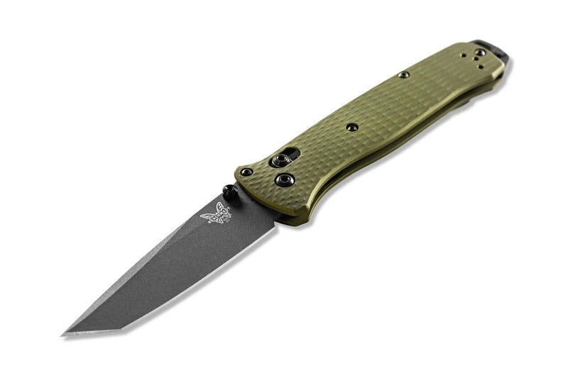 Benchmade 537GY-1 Bailout Woodland Green Aluminum Tanto Plain Folding Pocket Knife