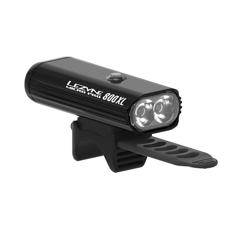 Lezyne Micro Drive Pro 800XL Remote Loaded USB Bicycle Headlight, Black