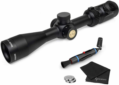 Athlon Optics Talos 3-12x40, Capped , Side Focus, 1 inch, SFP, BDC 600 IR Riflescope with included Extra Battery CR2032 and Wearable4U Lens Cleaning Pen and Lens Cleaning Cloth Bundle